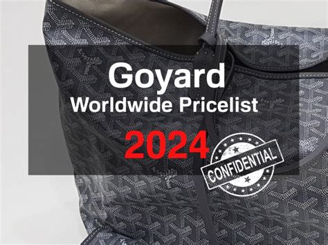 cost of goyard bag|goyard price list 2024.